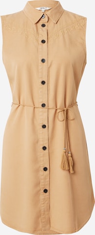 ONLY Shirt dress 'ARIZONA' in Brown: front