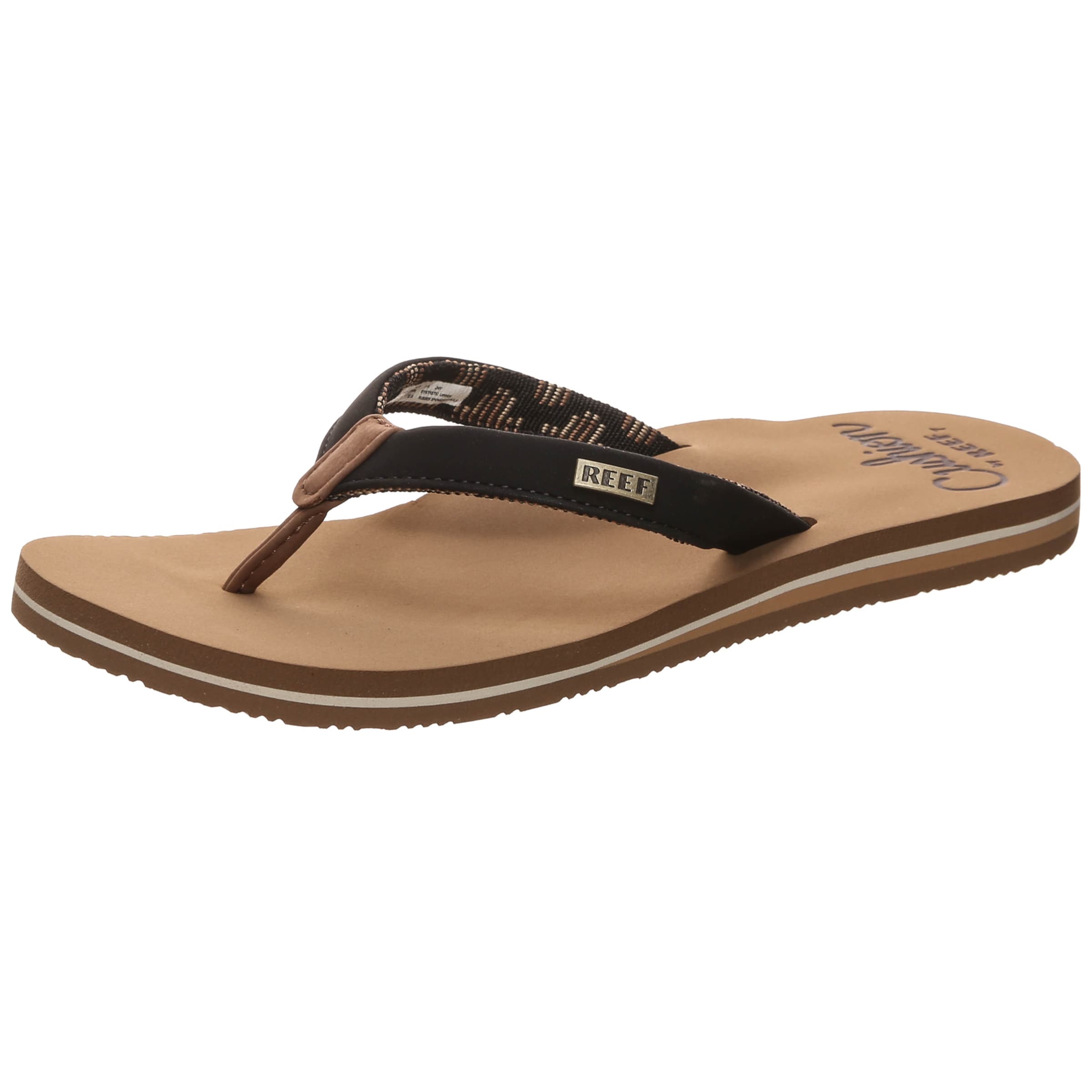 REEF Teenslipper 'Cushion Sands' in Zwart: voorkant