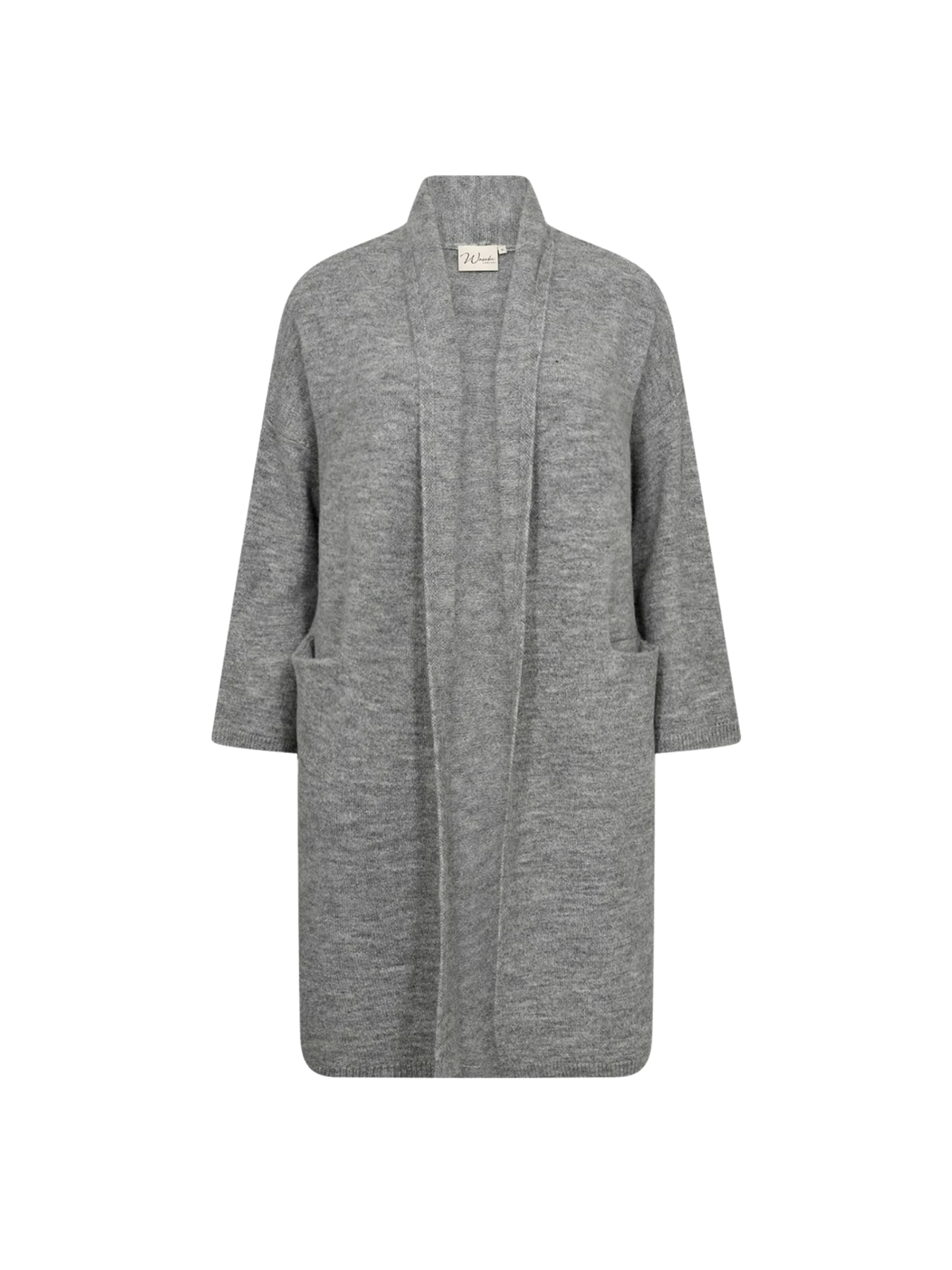 Wasabi Concept Gebreid vest 'Tonja' in Grijs: voorkant