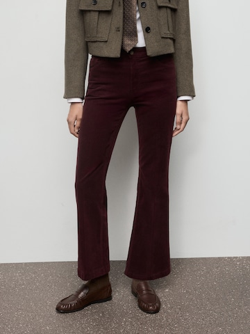 MANGO Flared Jeans in Brown: front