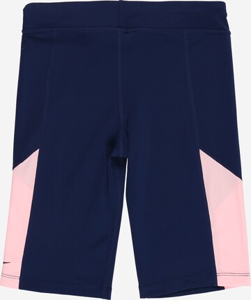 NIKE Skinny Workout Pants 'Trophy' in Blue