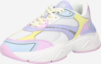Karl Lagerfeld Baskets basses en bleu pastel / jaune / violet pastel / rose / blanc, Vue avec produit