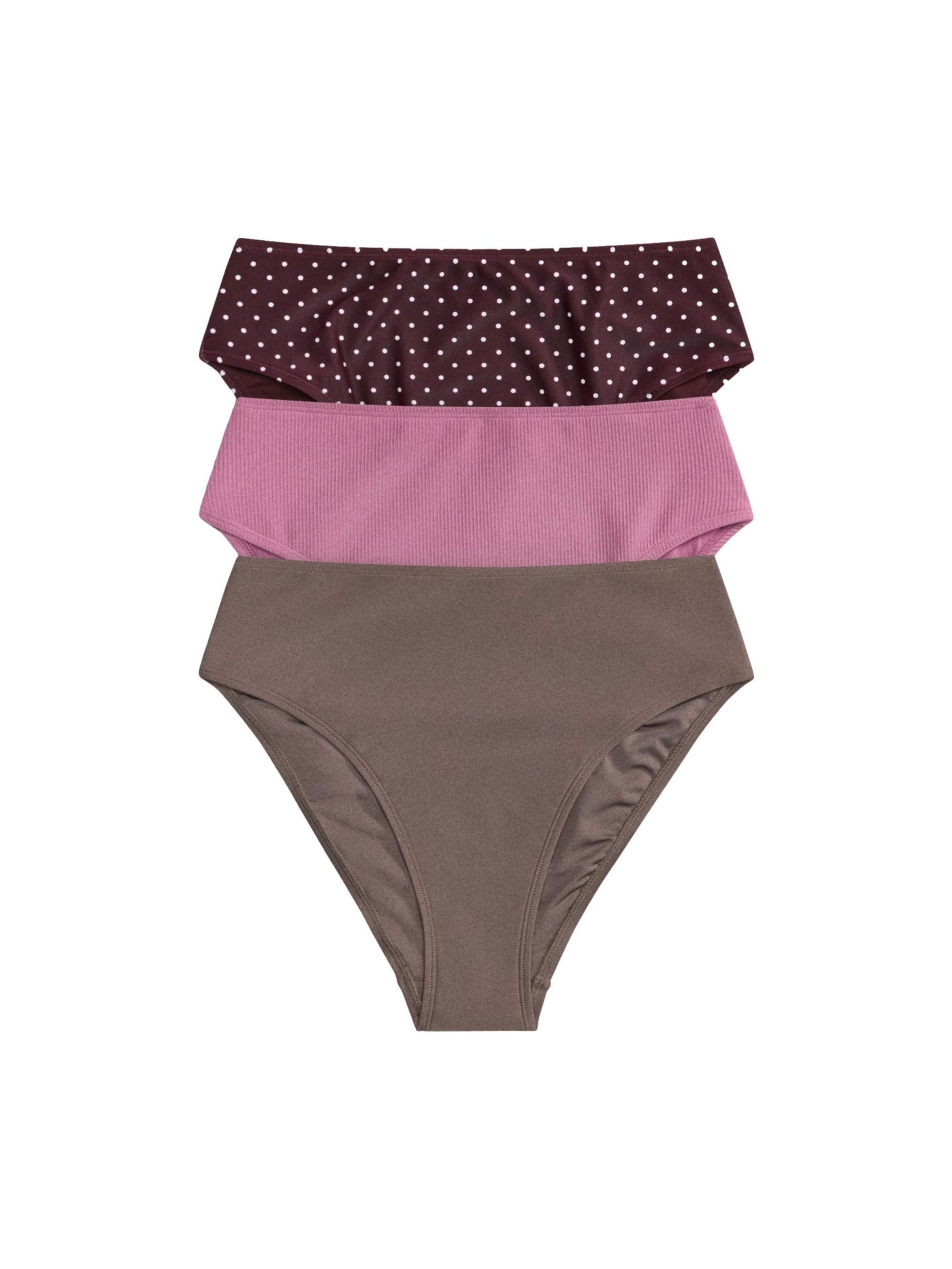 Slip bikini di The Set in marrone: frontale