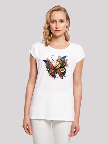 T-shirt 'Schmetterling' F4NT4STIC en blanc : devant