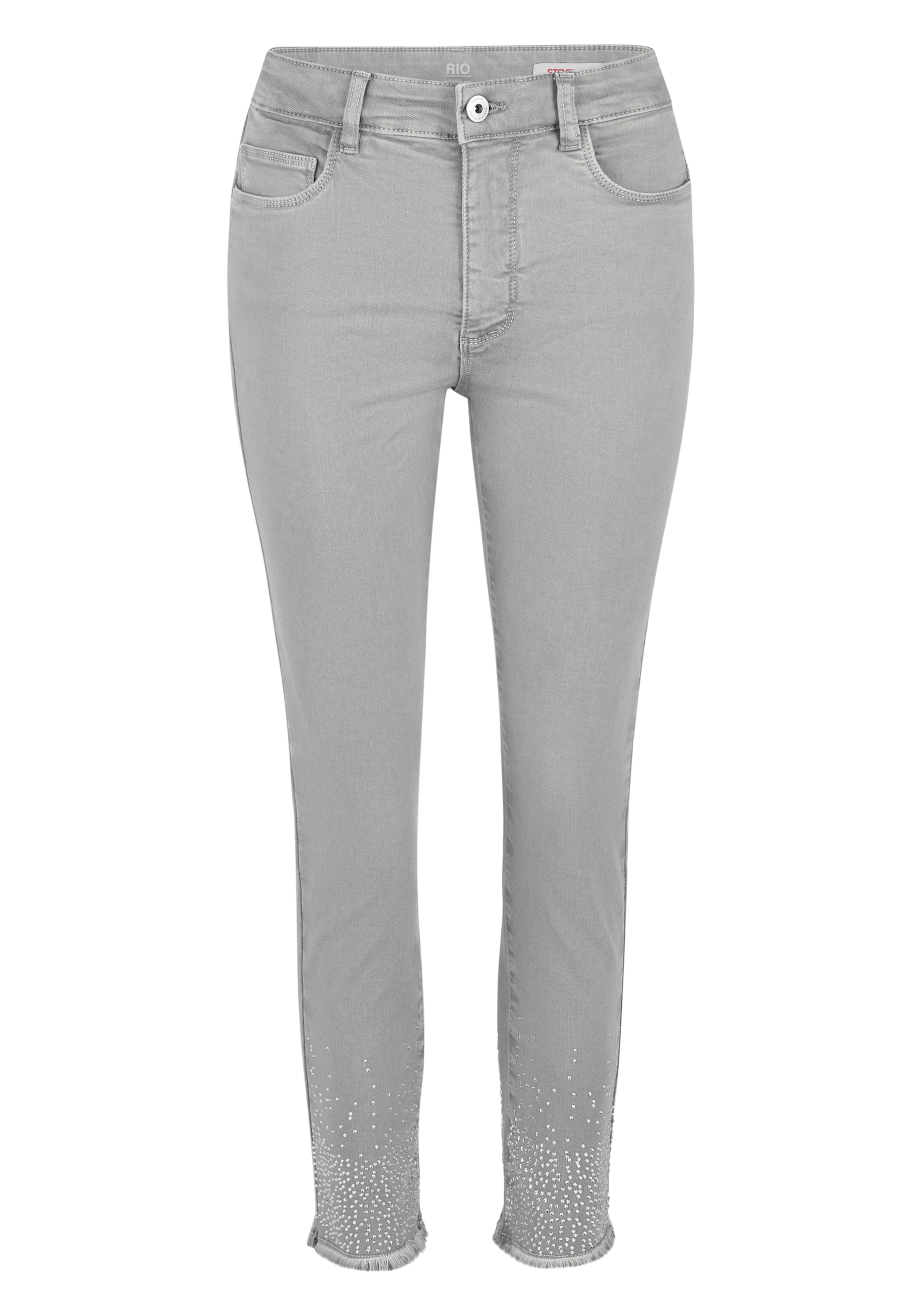 STOOKER WOMEN Skinny Jeggings 'Rio' in Grau: Vorderseite