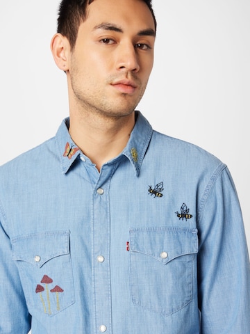 LEVI'S ® Regular fit Button Up Shirt 'Relaxed Fit Western' in Blue