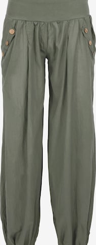 malito more than fashion Harem Pants in Green: front