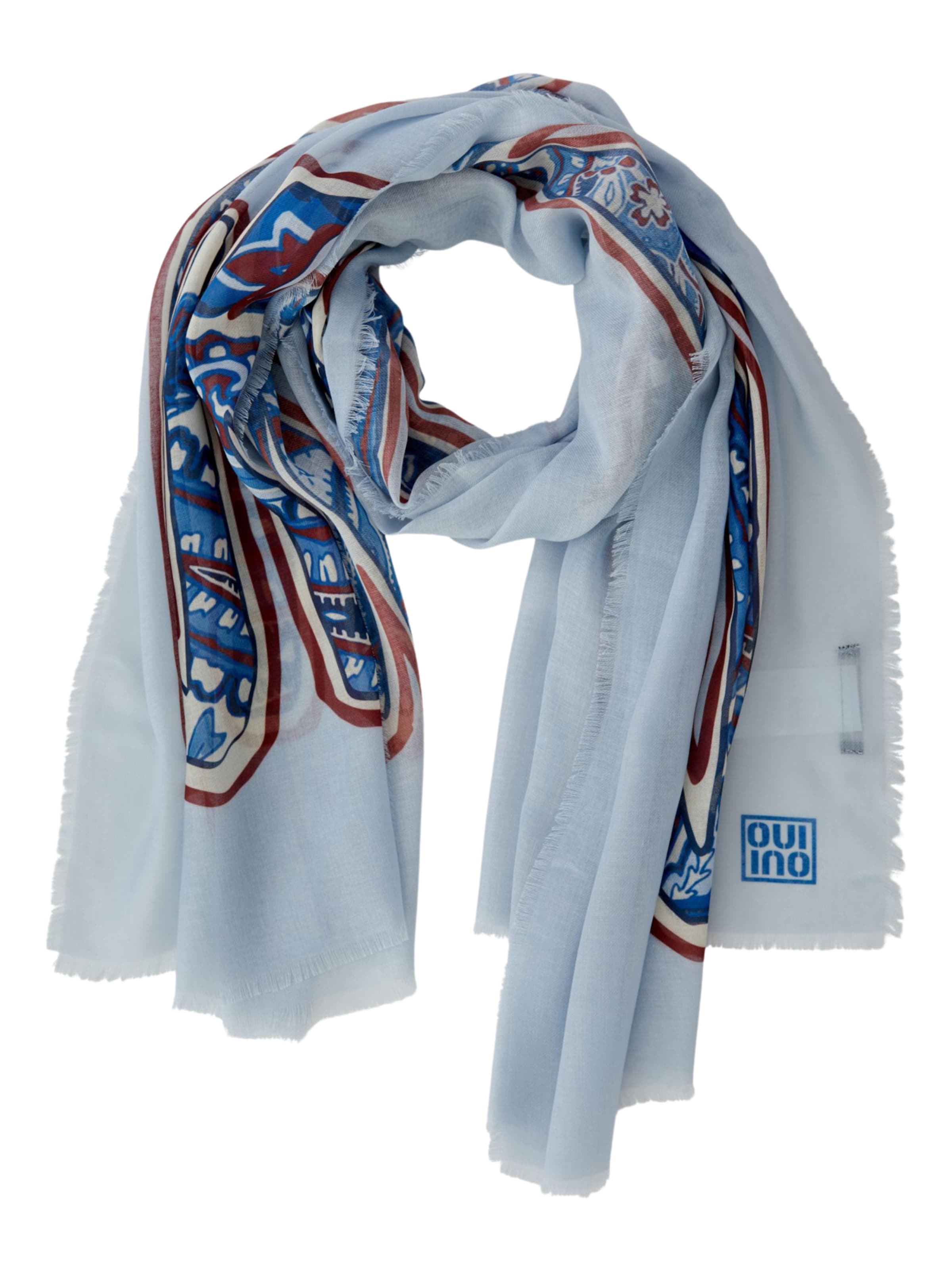 OUI Schal in Blau: Vorderseite