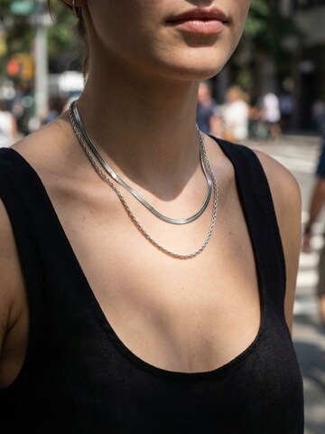 Nemomatheo Necklace 'Rope & Silk' in Silver