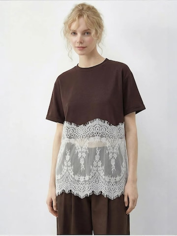 Bianco Lucci Shirt in Bruin: voorkant