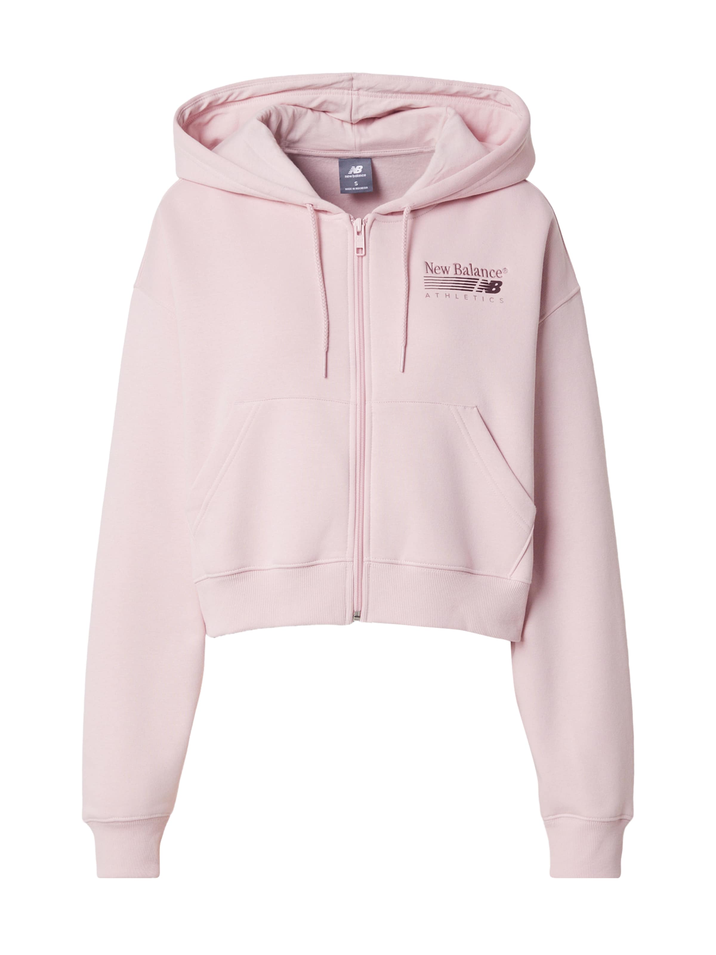 new balance - Casaco em moletão 'Trackside' em rosa: frente