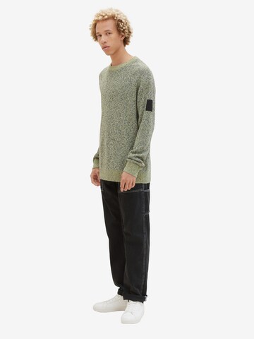 TOM TAILOR DENIM Sweater in Green