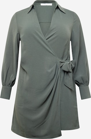 ABOUT YOU Curvy Shirt Dress 'Ivana' in Green: front