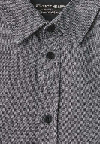 Street One MEN Regular Fit Hemd in Schwarz