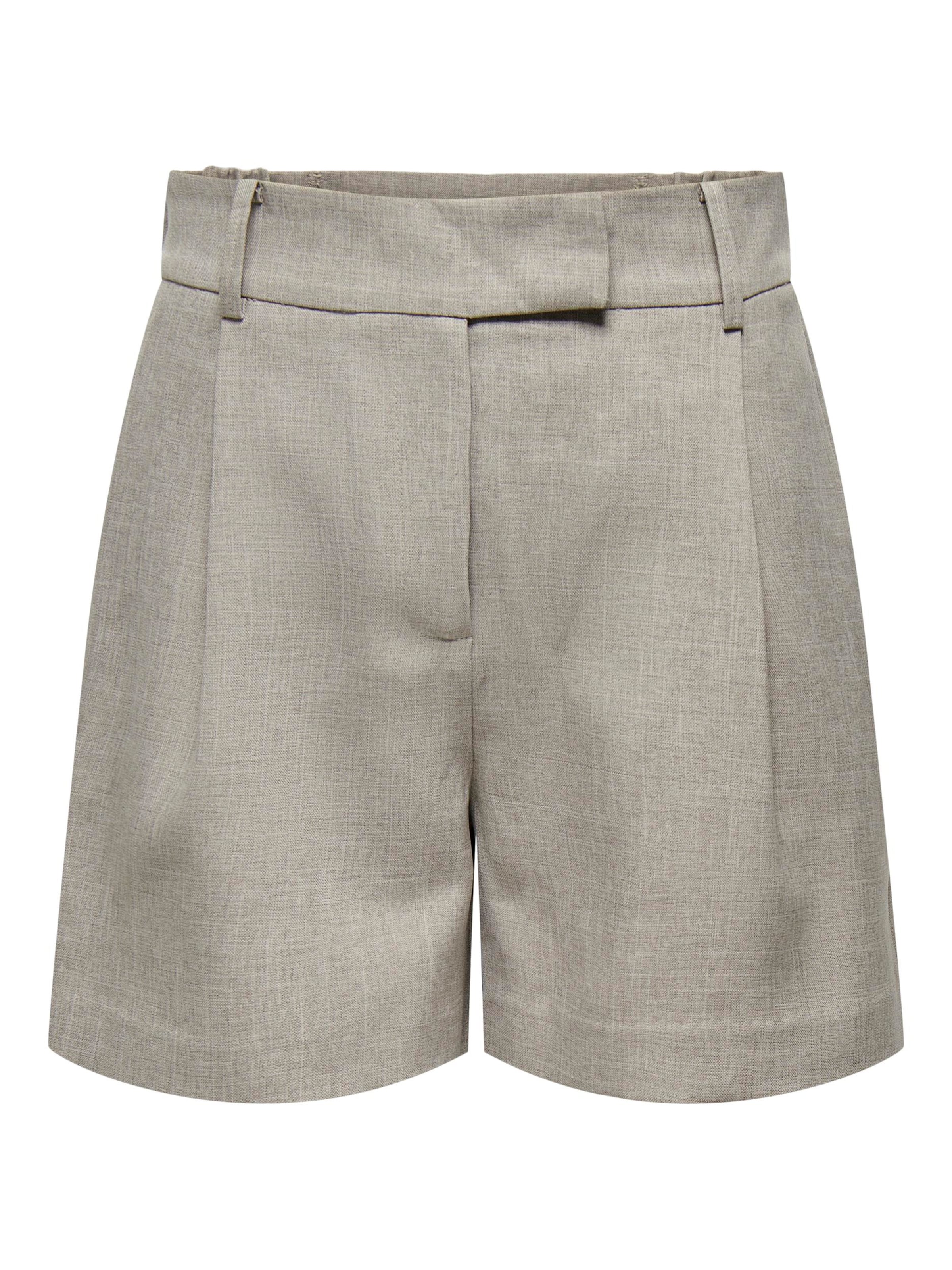ONLY Wide leg Pleat-Front Pants &#x27;ONLLinda&#x27; in Grey: front