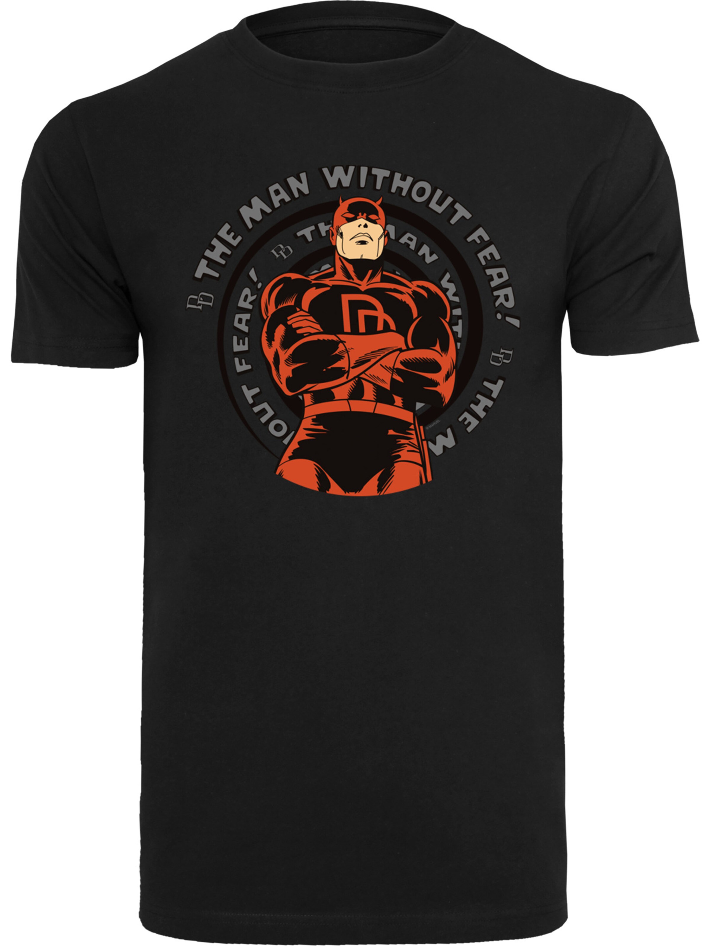 T-Shirt 'Marvel Daredevil' F4NT4STIC en noir : devant