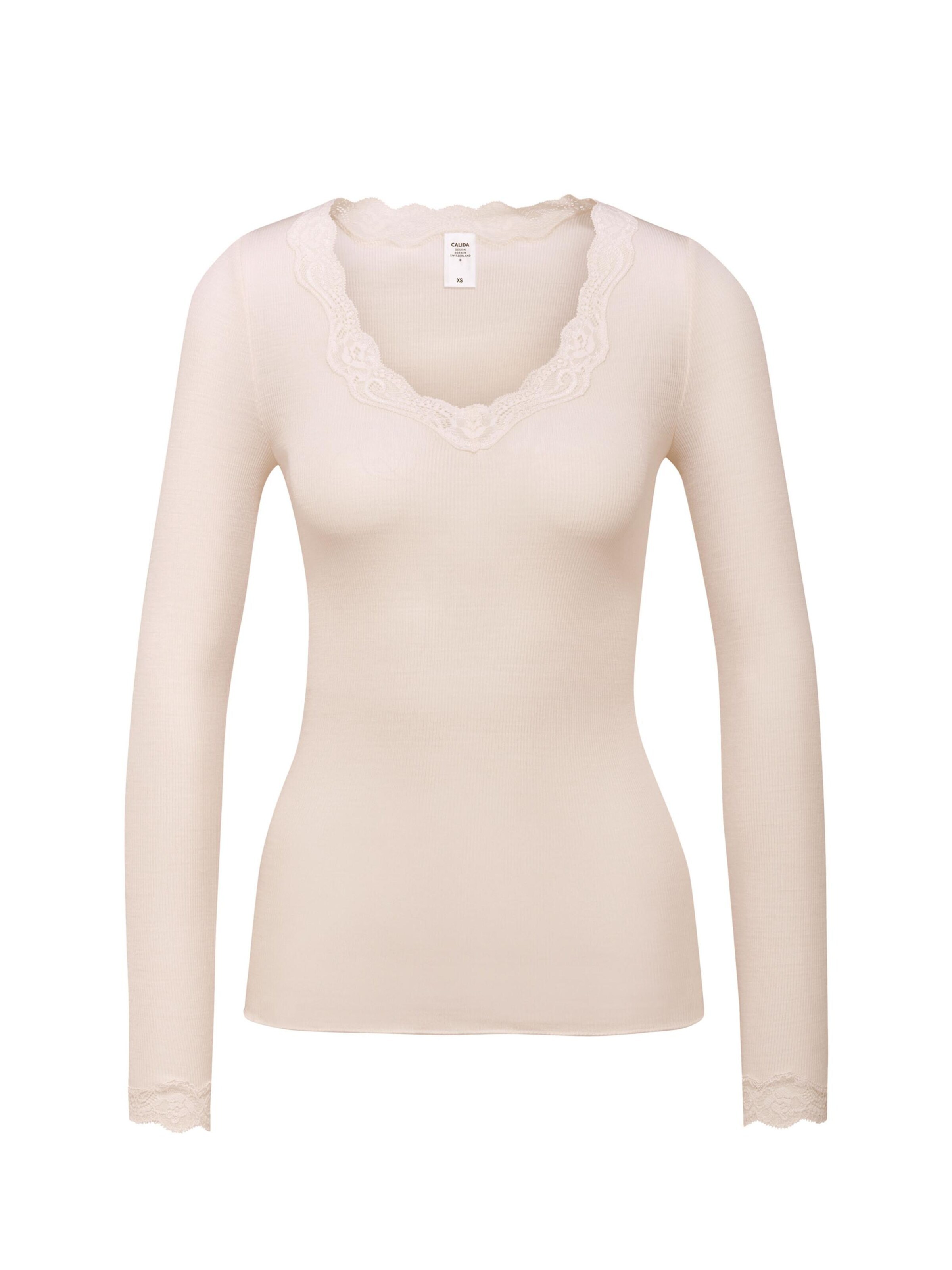 CALIDA Unterhemd 'Richesse Lace'‌ in Weiß: Vorderseite