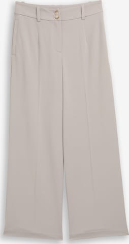 TOM TAILOR Loose fit Pleated Pants 'Lea' in Grey: front
