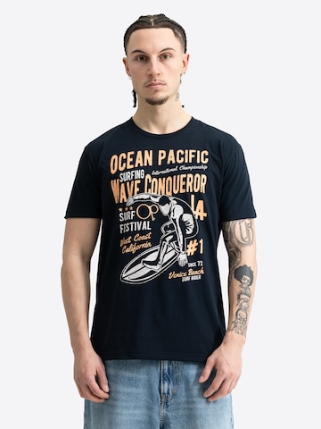 Ocean Pacific Футболка 'Gnarly' в Синий: спереди