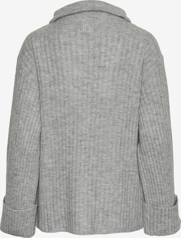 PIECES Knit Cardigan 'HASY' in Grey