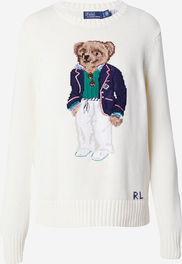 Polo Ralph Lauren Пуловер в кремаво / синьо / кафяво / зелено, Преглед на продукта
