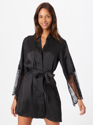 Robe de chambre Hunkemöller en noir : devant