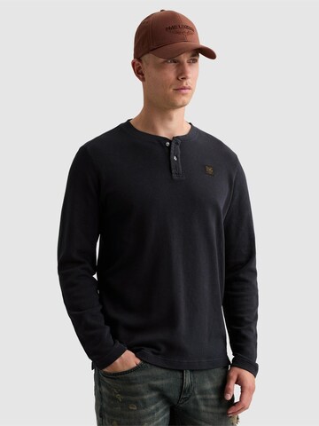 PME Legend Regular fit Skjorta 'Henley T-shirt with long sleeves and garment-dye wash' i blå: framsida