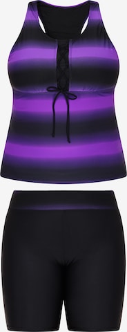 TALENCEBustier Tankini - ljubičasta boja: prednji dio