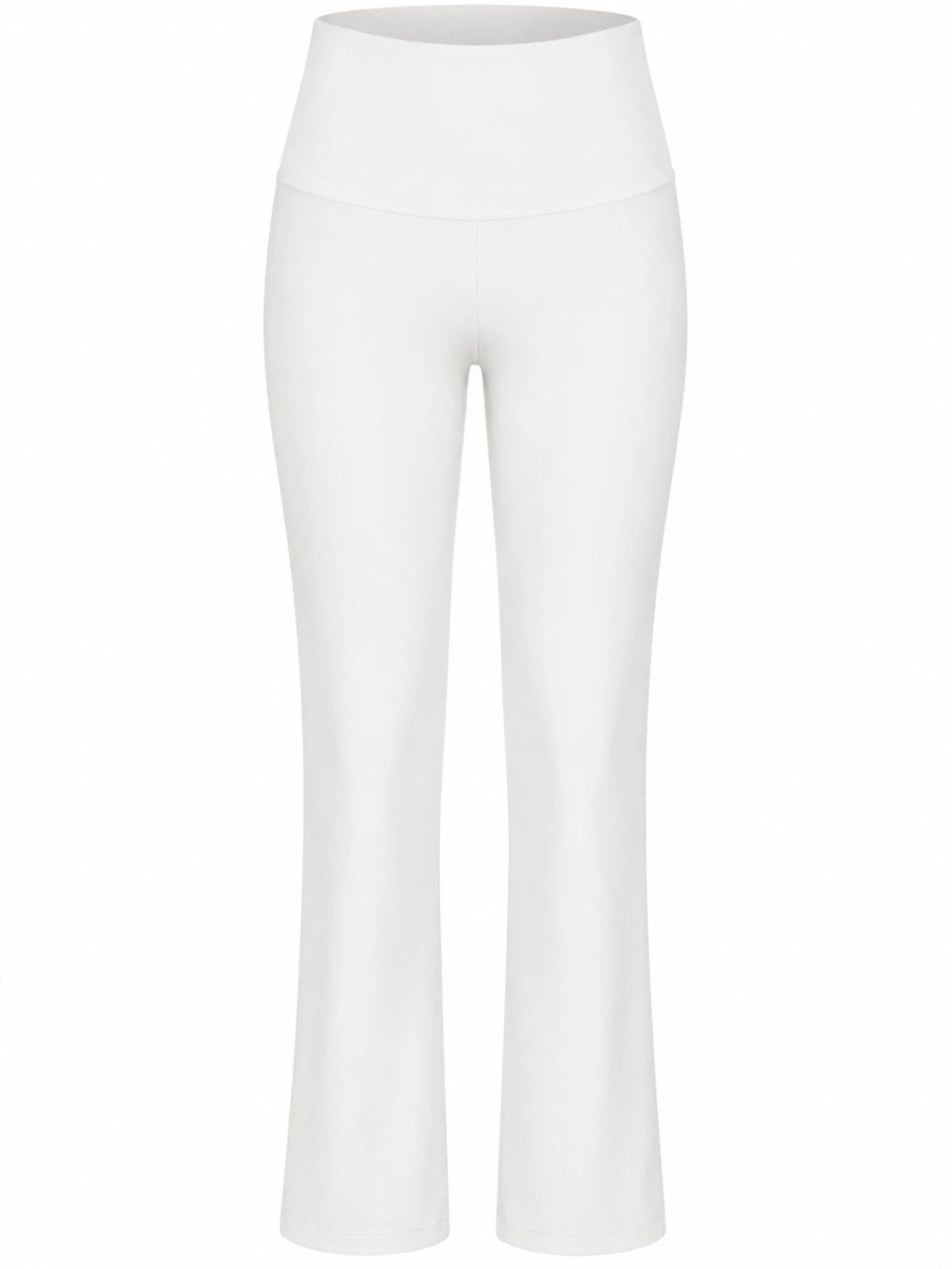 Leela COTTON Regular Pants in White: front