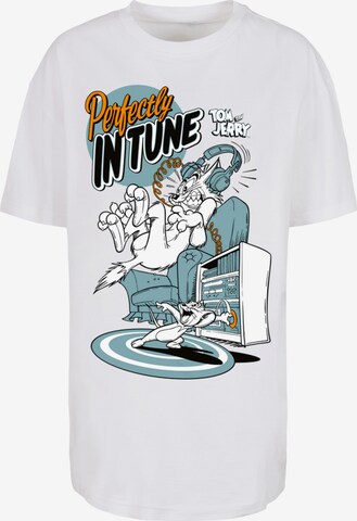 T-shirt 'Tom und Jerry Perfectly In Tune' F4NT4STIC en blanc : devant