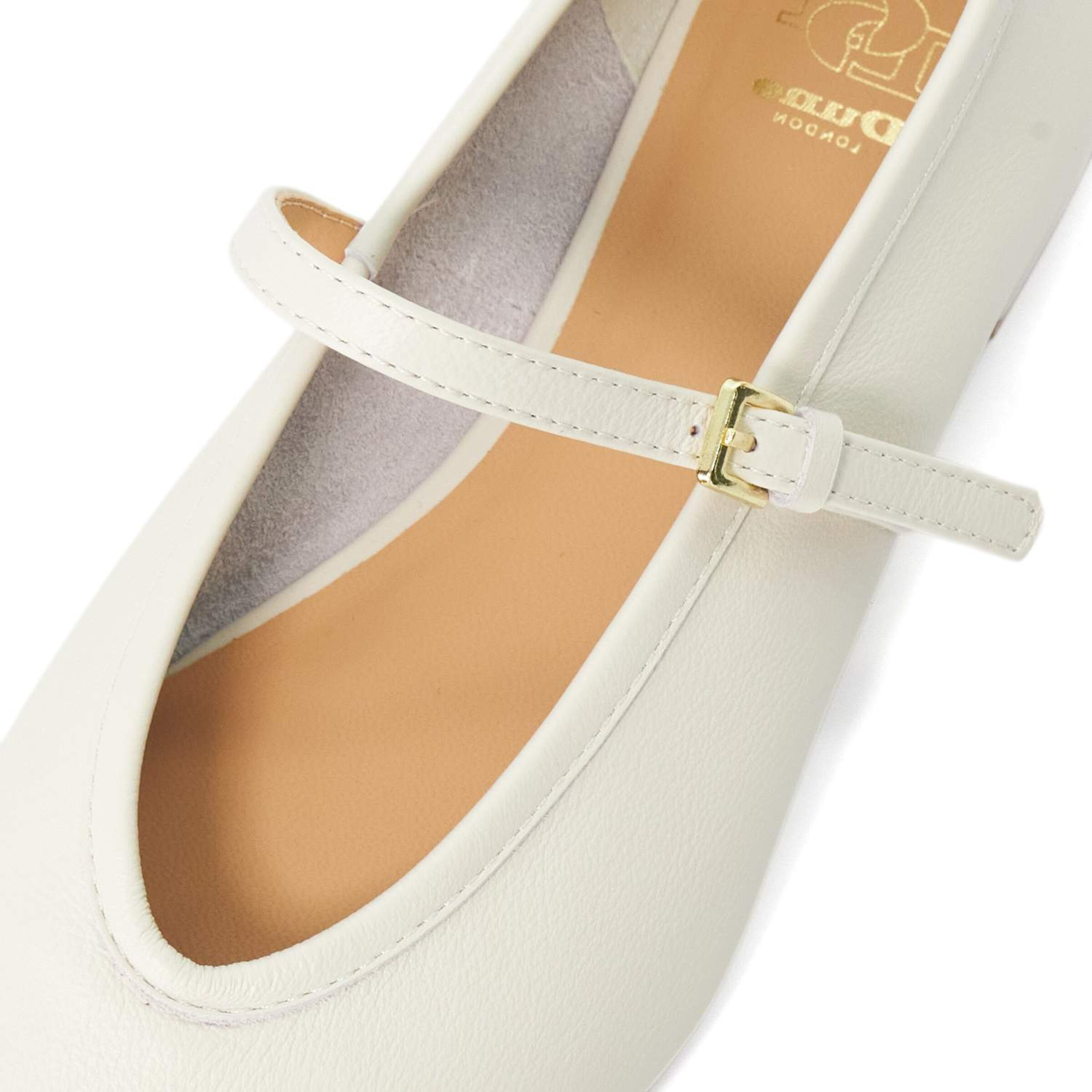 Dune LONDON Ballerina met riempjes 'Heartthrob' in Beige