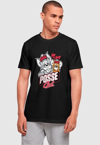 ABSOLUTE CULT T-Shirt 'Tom And Jerry - Posse Cat' in Schwarz: Vorderseite