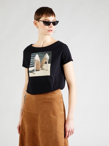 Sisley Shirt in Zwart: voorkant