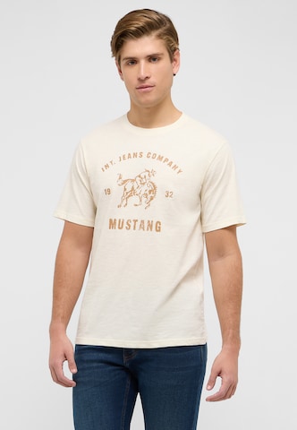 MUSTANG T-Shirt 'Austin' in Weiß: Vorderseite