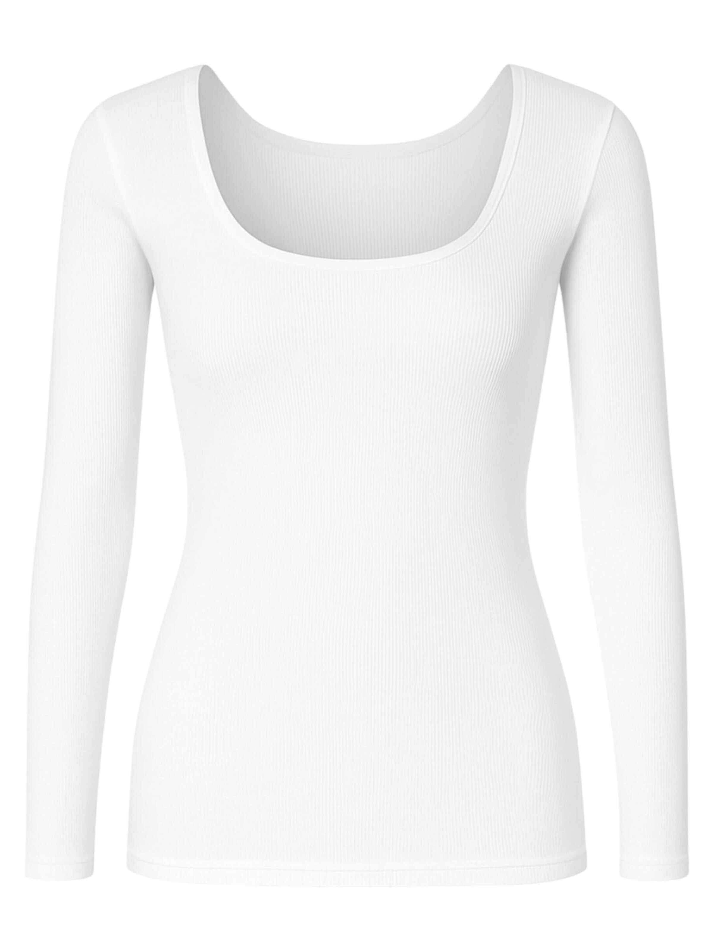 fashionshowcase Shirt 'SQUARELONG' in White: front