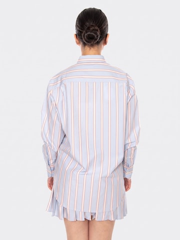 Chemisier 'LONG-SLEEVED MULTICOLOR BLUE SHIRT' LACOSTE en bleu