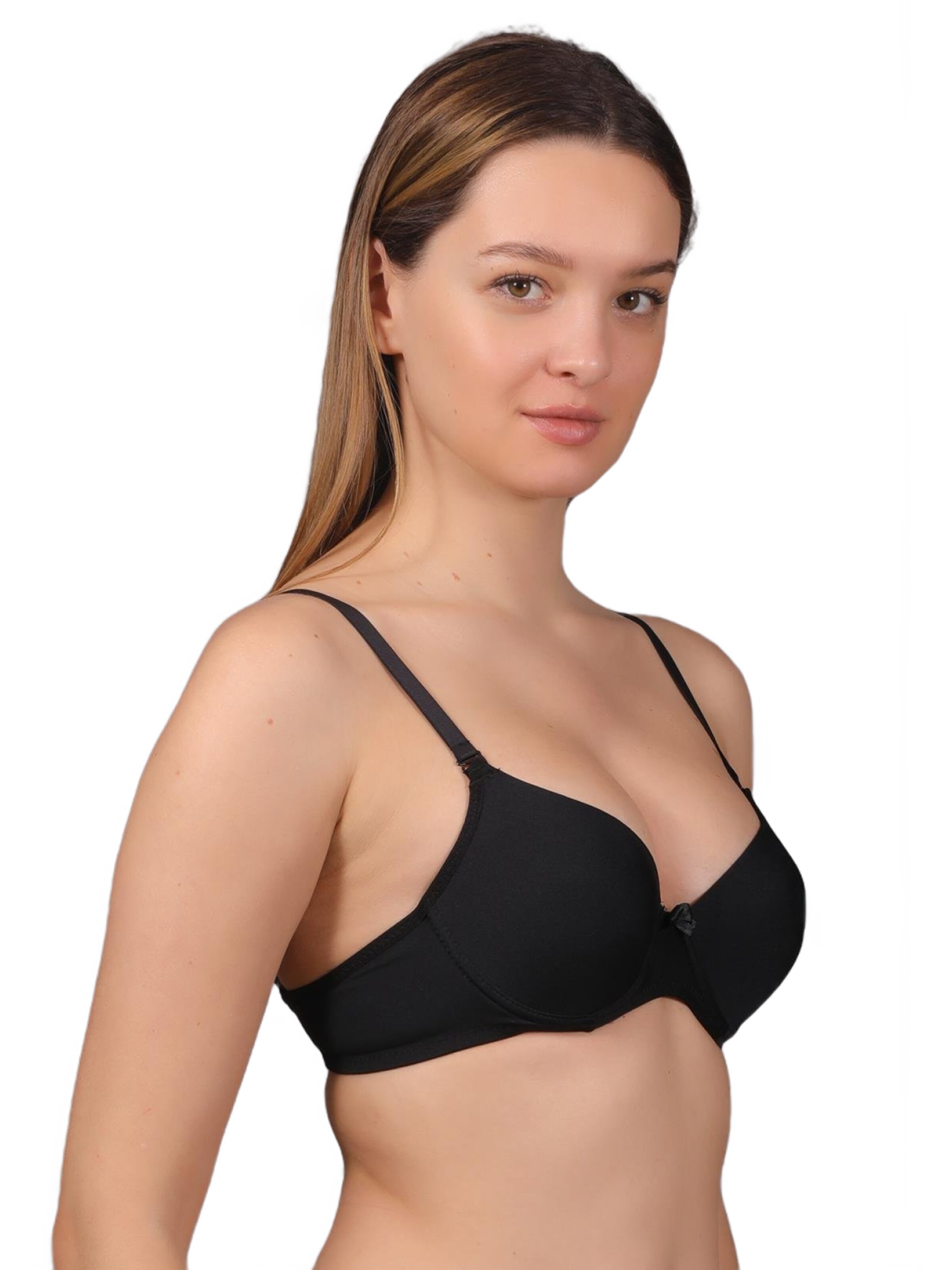 C&City T-shirt BH in Zwart