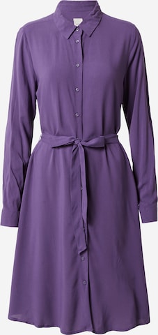 ICHI Shirt Dress in Purple: front