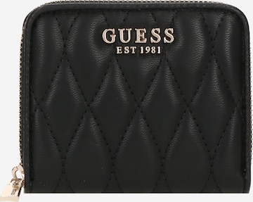 Porte-monnaies 'VALLA SLG SMALL ZIP AROUND' GUESS en noir : devant