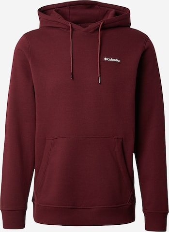 COLUMBIASportska sweater majica 'Meridian Creek' - crvena boja: prednji dio