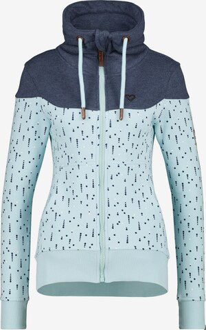 Alife and Kickin Zip-Up Hoodie 'ValenaAK' in Blue: front