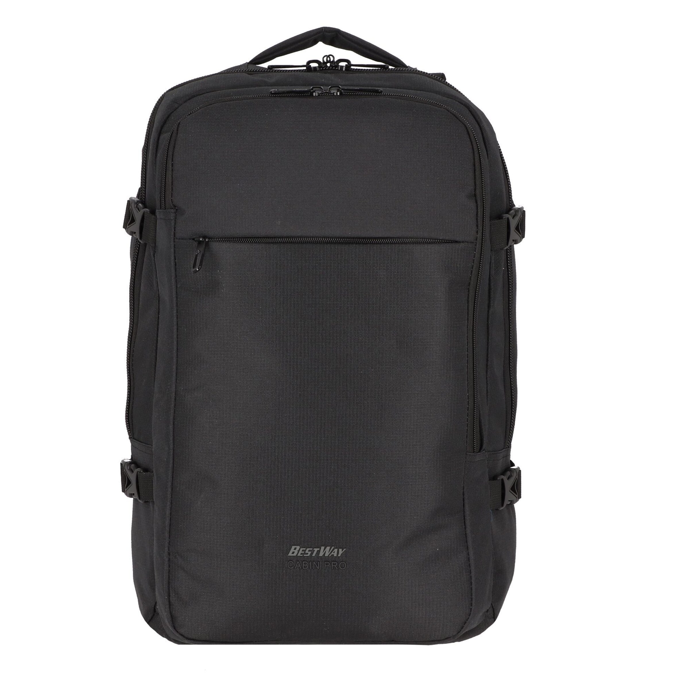 Worldpack Rucksack in Schwarz: Vorderseite