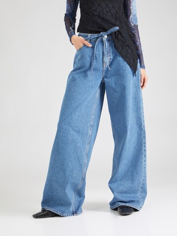 Wide leg Jeans 'BROOKLYN' de la Envii pe albastru: față