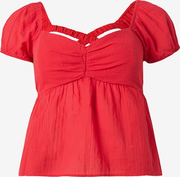 HOLLISTER Bluza | rdeča barva: sprednja stran