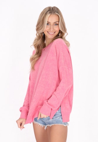 IZIA Sweatshirt in Pink: front