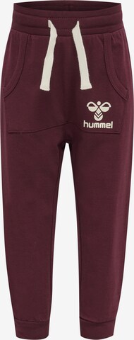 Hummel Tapered Pants in Red: front