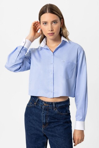 DENIM CULTUREBluza 'Dilara' - plava boja: prednji dio