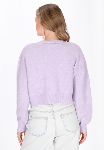 MYMO Gebreid vest 'Young Fashion' in Lila