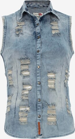 CIPO & BAXX Vest in Blue: front