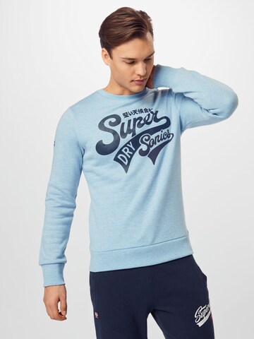 Superdry Mikina - Modrá: predná strana